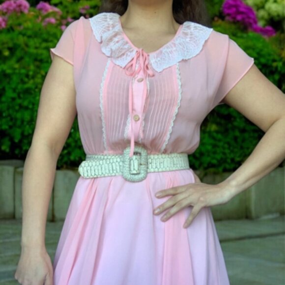 Vintage Pink nightgown dress Medium - Picture 6 of 12